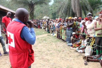 La Croix-Rouge de la RDC au chevet de plusieurs ménages des Déplacés dans l’agglomération de Pinga.  