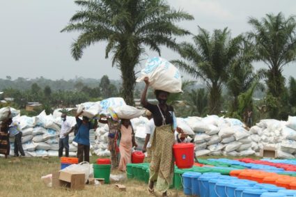 Nord-Kivu :  La Croix-Rouge de la RDC se mobilise rapidement pour tenter de soulager les déplacés en détresse à Cantine.